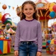thumbnail image 6 of BJUTIR Boys T Shirts Long Sleeve Graphic Tee With Stripes And Print For Casual Comfort Skin Friendly Top Size 11-12 Year, 6 of 6