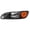 Black, variant on Leavan Chrome Headlight Assembly Driver Side for 2005-2016 Peterbilt 386