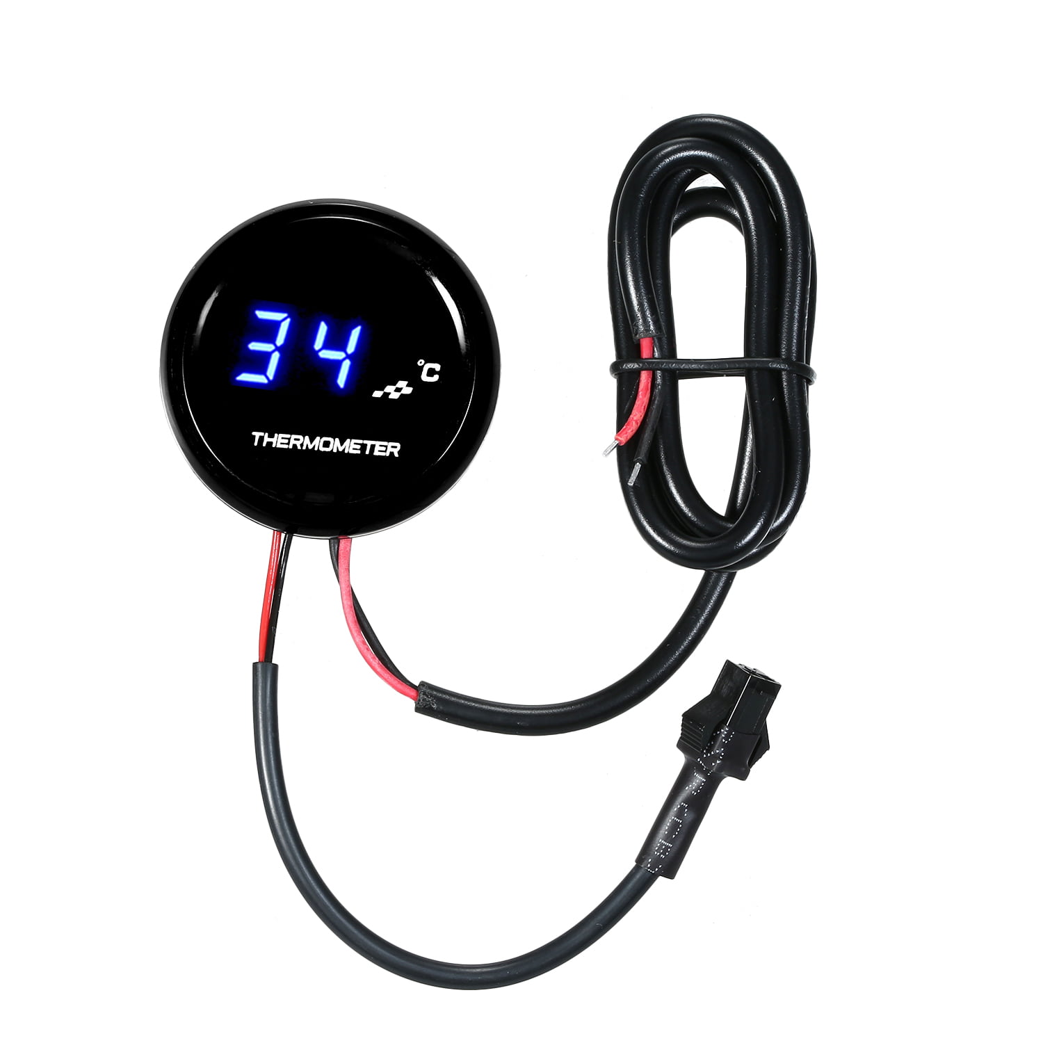 Motorcycle Bike Electronic Temperature Meter Gauge Mini Digital Thermometer 