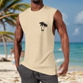 thumbnail image 3 of Summer Fashion Men's Coconut Pattern Vest - Shoulder Design, Breathable Sleeveless Top for Vacation & Work, 3 of 6
