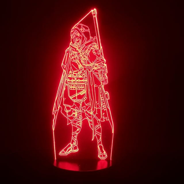 Luz nocturna LED 3D Overwatch Anas que cambia de color para niños