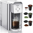 thumbnail image 1 of SIFENE Single Serve Coffee Maker, 3-in-1 Brewer for K-Cup Pods, Ground Coffee & Tea, 50oz Removable Water Reservoir, Fast Brew Coffee Machine, White, 1 of 12