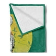 thumbnail image 2 of Safari Soft Flannel Fleece Throw Blanket, Tiger Family in the Jungle Full Moonlight Night Grass Abstract, Cozy Plush for Indoor and Outdoor Use, 50" x 60", Jade Green Pale Green, by Ambesonne, 2 of 5