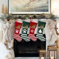 thumbnail image 4 of Visland Christmas Knitted Socks Festive Snowflake Design with Hanging Rope Socks for Tree Fireplace Decoration, 4 of 8