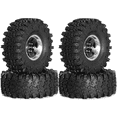 thumbnail image 1 of 4Pcs 1.9 Inch Metal Tire Wheels with 118mm OD Tires for Axial Silver, 1 of 6