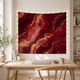 thumbnail image 5 of Abstract Marbled Stone Art with Gold Veins on Deep Red, Majestic Maximalist for Art Enthusiasts, Home Decor Wall Art, Holiday Gift, Tapestry Wall Hanging for Living Room and Bedroom, 5 of 7