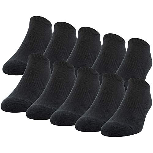 Gildan Men's Active Cotton No Show Socks, 10 Pairs