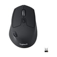 thumbnail image 1 of Logitech M720 Triathlon Multi-Device Wireless Mouse, Bluetooth, USB Unifying Receiver, 1000 DPI, 8 Buttons, 2-Year Battery, Compatible with Laptop, PC, Mac, iPadOS - Black, 1 of 4