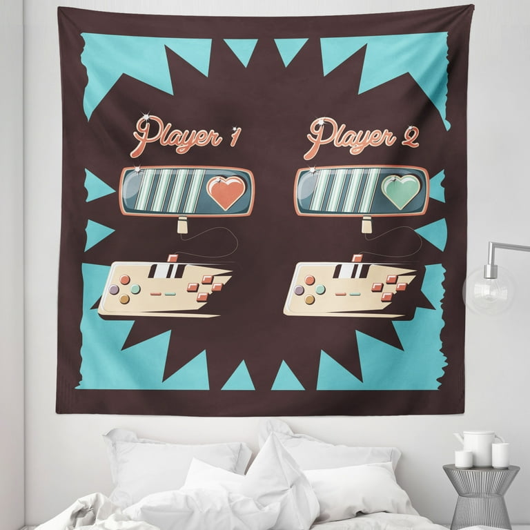 Gaming Tapestry, Nostalgic Gameboy Multiple Players Old Memories