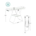 thumbnail image 2 of SONGMICS Foldable Clothes Drying Rack with Sock Clips Laundry Drying Rack with Height-Adjustable Gullwings White and Gray, 2 of 7