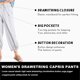 thumbnail image 3 of Pantalones harén holgados de lino con corte en forma de farol para mujer, estilo informal, hasta el tobillo, pantalones holgados de verano con bolsillo, 3 of 5