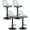 Grey-4, variant on MOJAY Clear Bar Stools Set of 2, Counter Height Adjustable Swivel Acrylic Bar Stools with PU Leather Upholstered, Armless Bar Stools for Kitchen Island - Clear/White