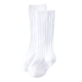 thumbnail image 1 of Gureui Toddler Infant Baby Boys Girls Medium Tube Socks, Solid Color Ribbed Knit Knee High Socks Seamless Uniform Stockings, 1 of 4