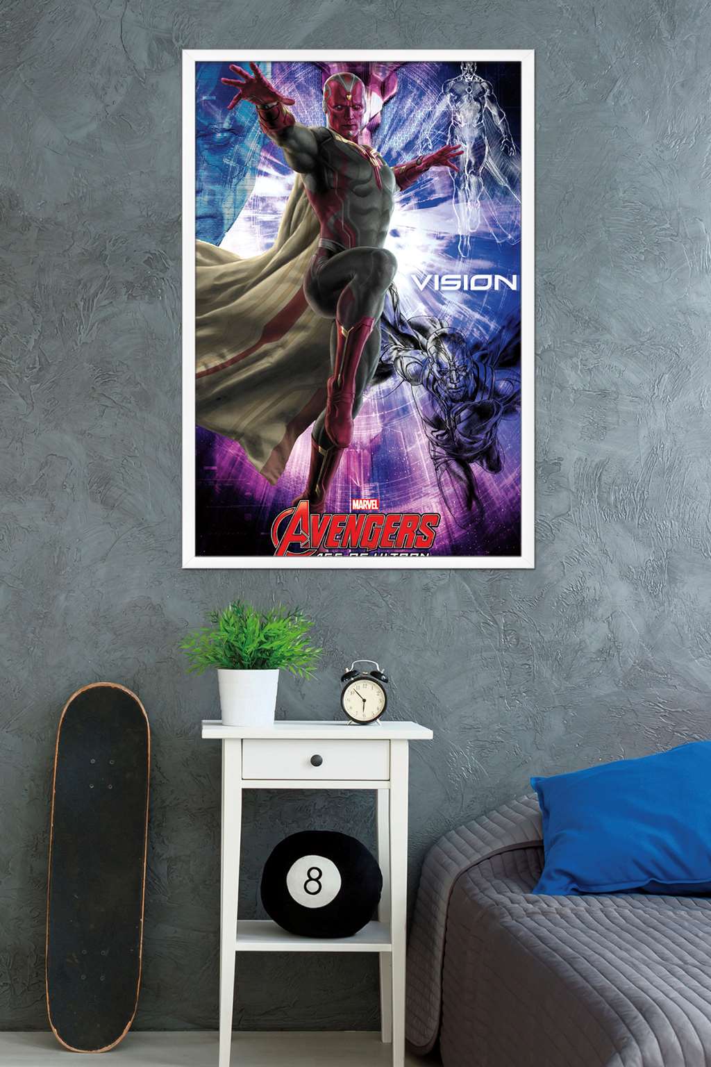 Marvel Cinematic Universe - Avengers - Age of Ultron - Vision Wall Poster, 22.375" x 34", Framed