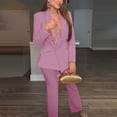 thumbnail image 4 of Xingpeng Classic Women's Blazer Jacket Fall Winter Business Casual Long Sleeve Notch Lapel Work Office 2026 Pink S, 4 of 9