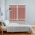 thumbnail image 3 of Western Texas Star Retro Kitchen Curtains Window Panels, Country Vintage Red Beige Plaid Insulated Window Treatment Curtain, Grommet Curtains for Bedroom/Living Room/Bathroom, 2 Piece 52"Wx84"L, 3 of 8