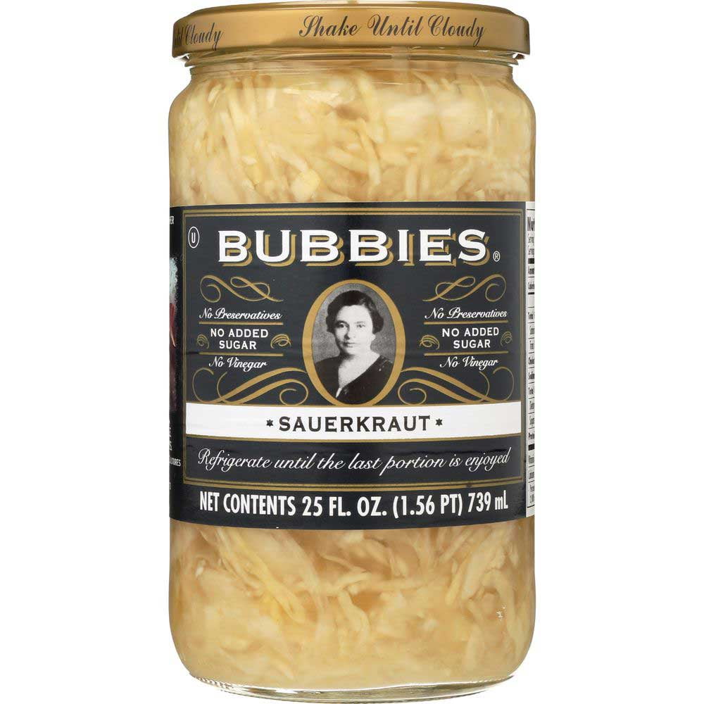Bubbies Sauerkraut, 25 Ounce -- 6 per Case.