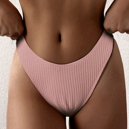 DondPO Swim Shorts Women Womens Swimsuits Bikini Bottom For Women Swimsuits High Waisted Bathing Suits High Cut Hipster Thong Bikini Swim Pants for Women Pink XL