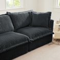 thumbnail image 5 of Cloud Couch Sectional U-Shape 4 Seater Sofa, Corduroy Living Room Couch with Wide Deep Seats & French Edges, Modular Sofa with Big Pillows, Slipcovered Gray, 5 of 13