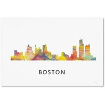 Trademark Fine Art 'Boston Mas. Skyline WB-1' Canvas Art by Marlene Watson