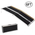 thumbnail image 2 of Foldable Portable Wheelchair Ramp with Non Slip Surface and Reflective Strips, Lightweight Mobility Ladder with Carry Handle for Home Steps Stairs Doorways Curbs, 2 to 10 FT, 2 of 8