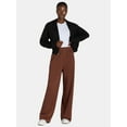 thumbnail image 3 of No Boundaries Soft Fleece Wide Leg Pants, 30” Inseam, 1 or 2-Pack, Women’s XXS-4X, 3 of 5