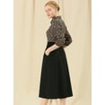 thumbnail image 5 of DARING DIVA Women's Cotton A-Line Midi Skirt with Pockets 3XL Black, 5 of 7