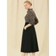thumbnail image 5 of Falda De Algodón Allegra K Vintage Campesina Con Cintura Elástica Negro XL, 5 of 7