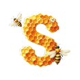 thumbnail image 1 of Christmas Decorations Acrylic 26 Letters Bee Pendant Home Acrylic Letter Honeycomb Bee Decorative Pendant, 1 of 7