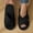 #311-Black, variant on Women's Casual Cross-Strap Slip-On Slippers – Warm, Moisture-Wicking & Anti-Slip Design for Home & Outdoor Comfort