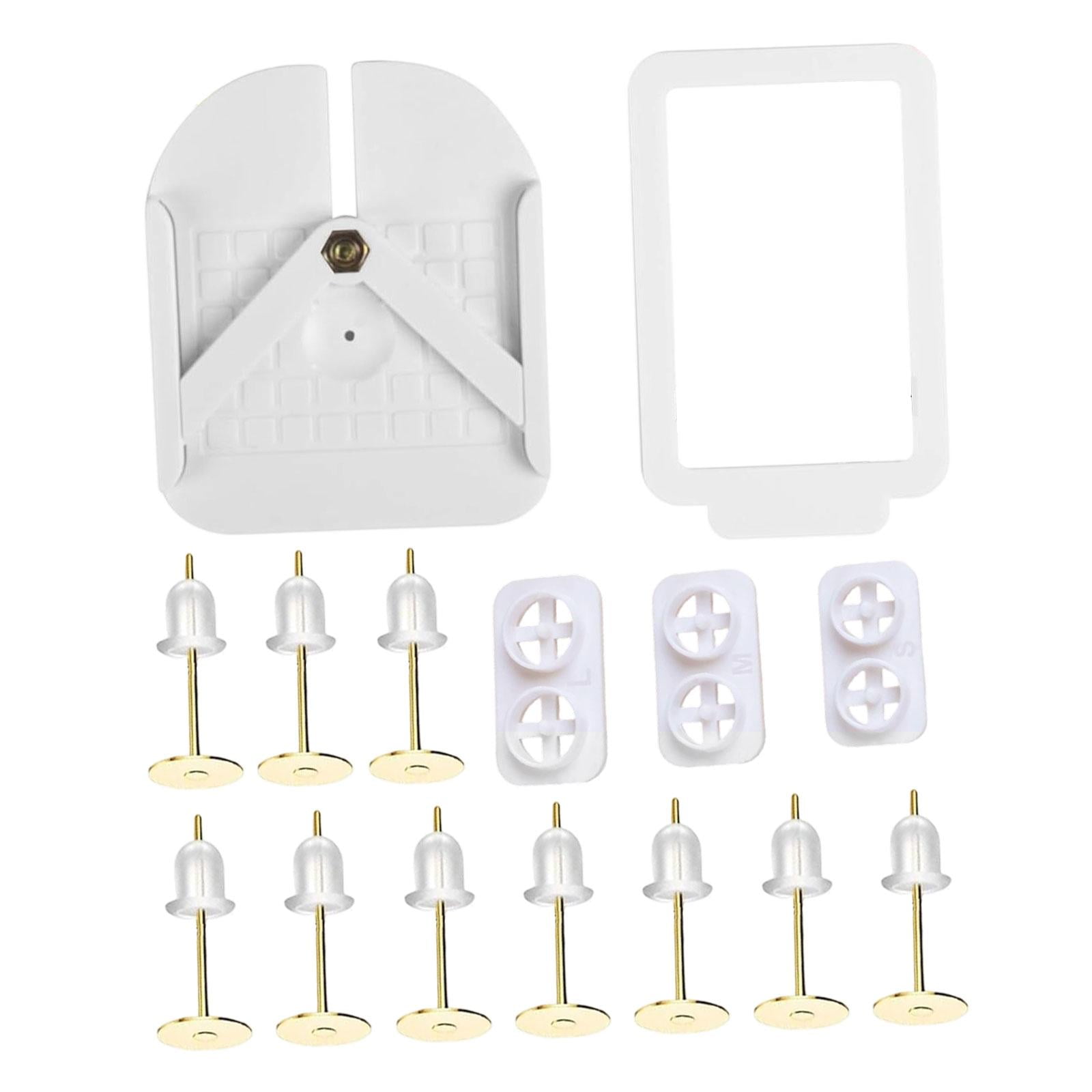 Earring Post Setter Polymer Clay Stud Positioning Tool Jewelry Making Supplies Portable for Craft Enthusiasts