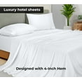 thumbnail image 2 of Royale Linens 6 Pack Bulk Flat Sheet Set - Top Sheets - Soft 1800 Microfiber - Wrinkle & Stain Resistant - for Hotel, Massage Table, Hospital, Dorm - Queen Flat Sheet Sold Separately (Queen, White), 2 of 9