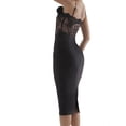 thumbnail image 4 of Coduop Women Spaghetti Strap Tank Dress Sleeveless Backless Ruffle Lace Bodycon Midi Dress, 4 of 5