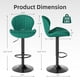 thumbnail image 2 of Juego de 2 banquetas de bar ajustables Youhauchair de terciopelo verde, 2 of 8