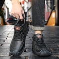 thumbnail image 5 of Mens Casual Work Boots Lightweight Slip Resistant Breathable Walking Driving Boots Vintage High Top Flat Shoes Black 12 US, 5 of 7
