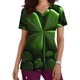 thumbnail image 1 of Fiudx Ofertas y Liquidaciones Top de Enfermera con Cuello En V y Manga Corta con Bolsillo Estampado y Estampado Del Día de San Patricio para Mujer, 1 of 5