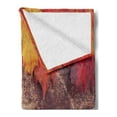 thumbnail image 2 of Fall Soft Flannel Fleece Throw Blanket, Bunch of Autumn Leaves on Shabby Wood Surface September October Nature Themed, Cozy Plush for Indoor and Outdoor Use, 70" x 90", Multicolor, by Ambesonne, 2 of 5