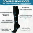 thumbnail image 5 of 6 Pairs Compression Socks For Men Women,Unisex Sport Knee High Sock For Cycling Athletics Running Travel, 5 of 6