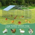 thumbnail image 6 of Gymax Large Walk In Chicken Coop Run House Shade Cage 10'x13' with Roof Cover Backyard, 6 of 9