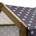 thumbnail image 5 of Prehistoric Country Pet House, Symmetric Star United States Independence Freedom Theme, Outdoor & Indoor Portable Dog Kennel with Pillow and Cover, 5 Sizes, Dark Blue White and Ruby, by Ambesonne, 5 of 5