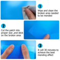 thumbnail image 3 of PVC Self Adhesive Repair Patches, Boat Repair Rubber Vinyl Pool Liner Patch for Canoe Kayak Raft, Rectangle (Blue, 20 Pieces), 3 of 5