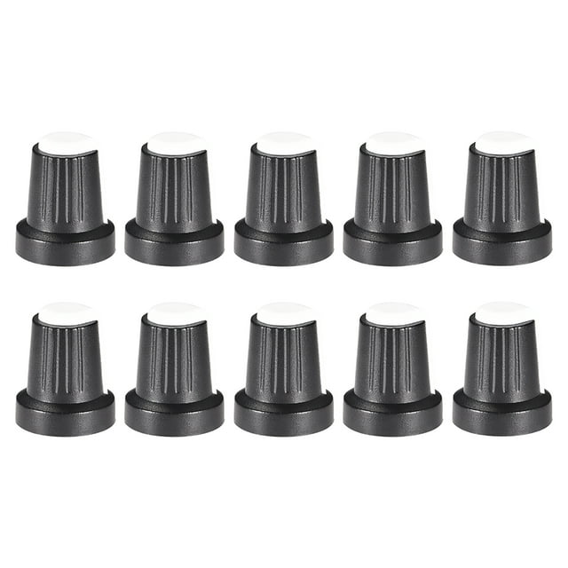 10 Pcs Perilla de 6 mm para Pedal de Efecto de Altavoz, Perilla de Potenciómetro, Marca Blanca
