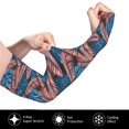 thumbnail image 3 of Daiia Tropical Leaves UV Sun Protection Arm Sleeves - Cooling Compression Arm Sleeve - Sports & UV Arm Sleeves for Men & Women, 3 of 8