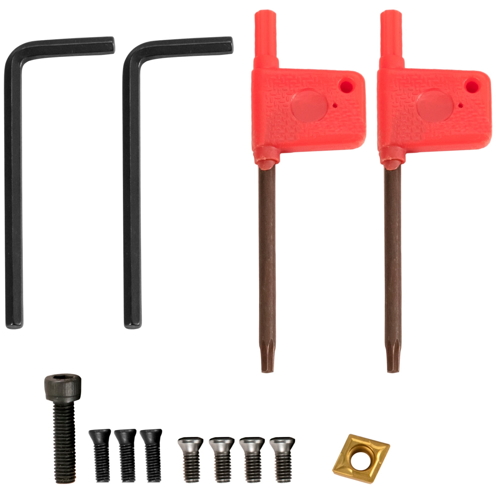 VEVOR Indexable Carbide Lathe Tools 1/2" Metal Lathe Cutting Tools 7 Pcs/Set Indexable lathe tools Super-Hard 40CR Lathe Bits Carbide Lathe Tool for Lathe Black Compact and Portable