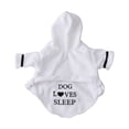 thumbnail image 1 of EeaseMX Albornoz de secado rápido para mascotas, pijama de noche súper absorbente y de secado rápido para perro y gato con capucha, talla S (blanco), 1 of 7
