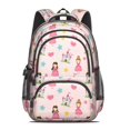 thumbnail image 2 of Princess and Castle Pink Pattern Backpack for School, Cute School Bag with Adjustable Shoulder Straps and Padded Back, 16.9"x12.6"x5.9", 2 of 5