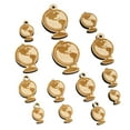 thumbnail image 1 of Explorer World Globe of Planet Earth Wood Mini Charms Shapes DIY Craft Jewelry - No Hole - 20mm (15pcs), 1 of 7