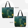 thumbnail image 2 of Hirioo Jelly Fish for Tote Bag for Women, Quilted Shoulder Bag with Zipper, Large Capacity Handbags for Casual, Travel, Work, 2 of 7