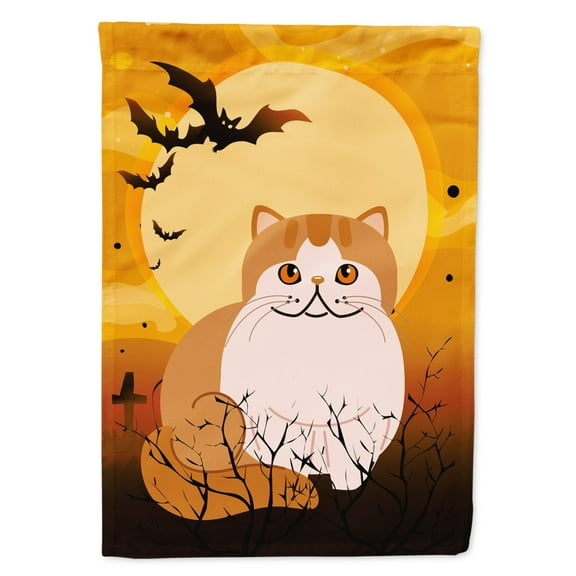 Carolines Treasures BB4444GF Halloween Exotic Shorthair Cat Flag Garden Size  Small multicolor