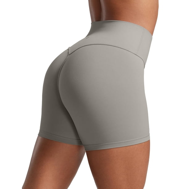 Shorts CRZ YOGA Secretsculpt Butterlift Cintura Alta 10 cm Gris L